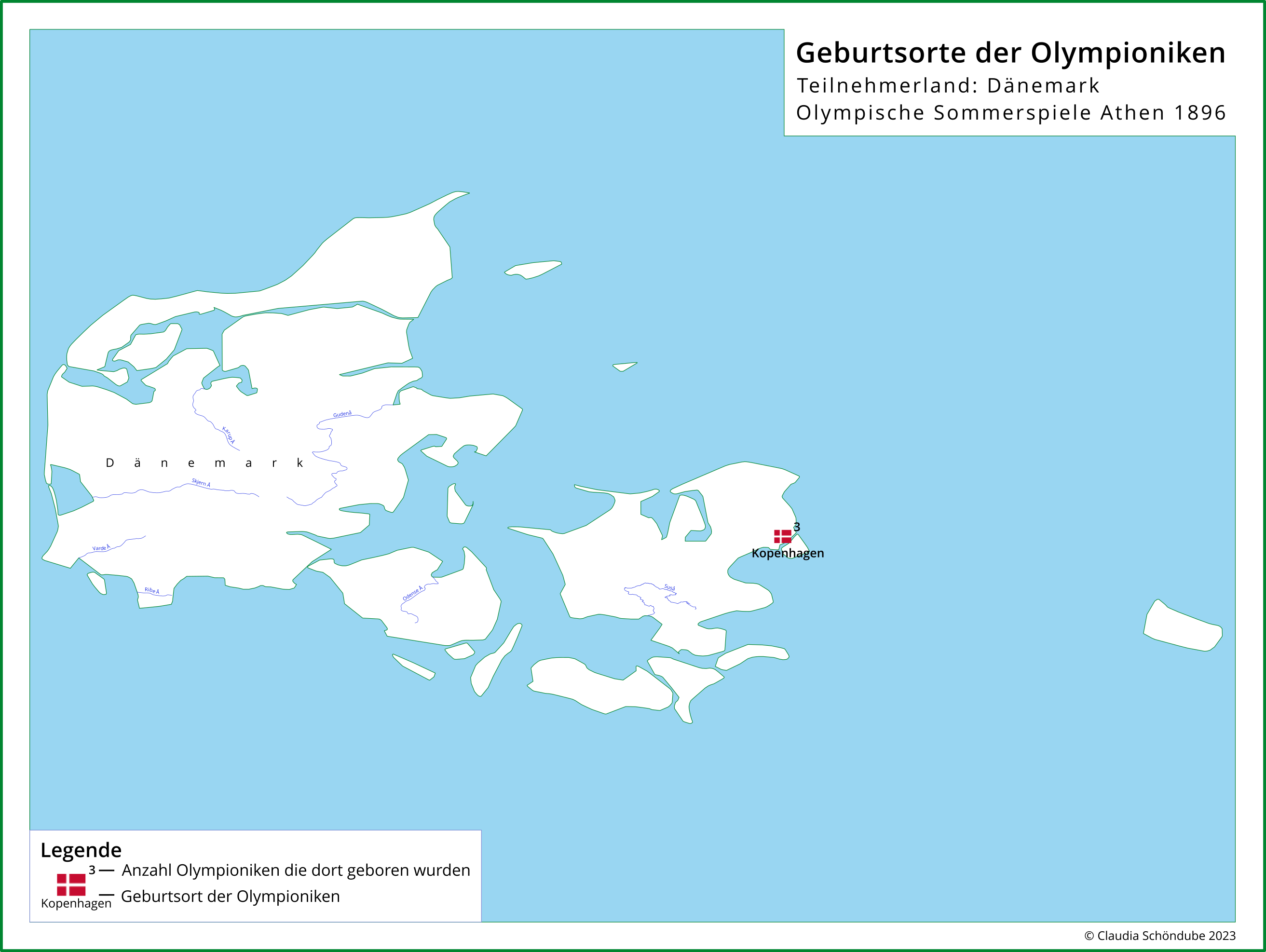Geburtsorte Teilnehmer Dänemark