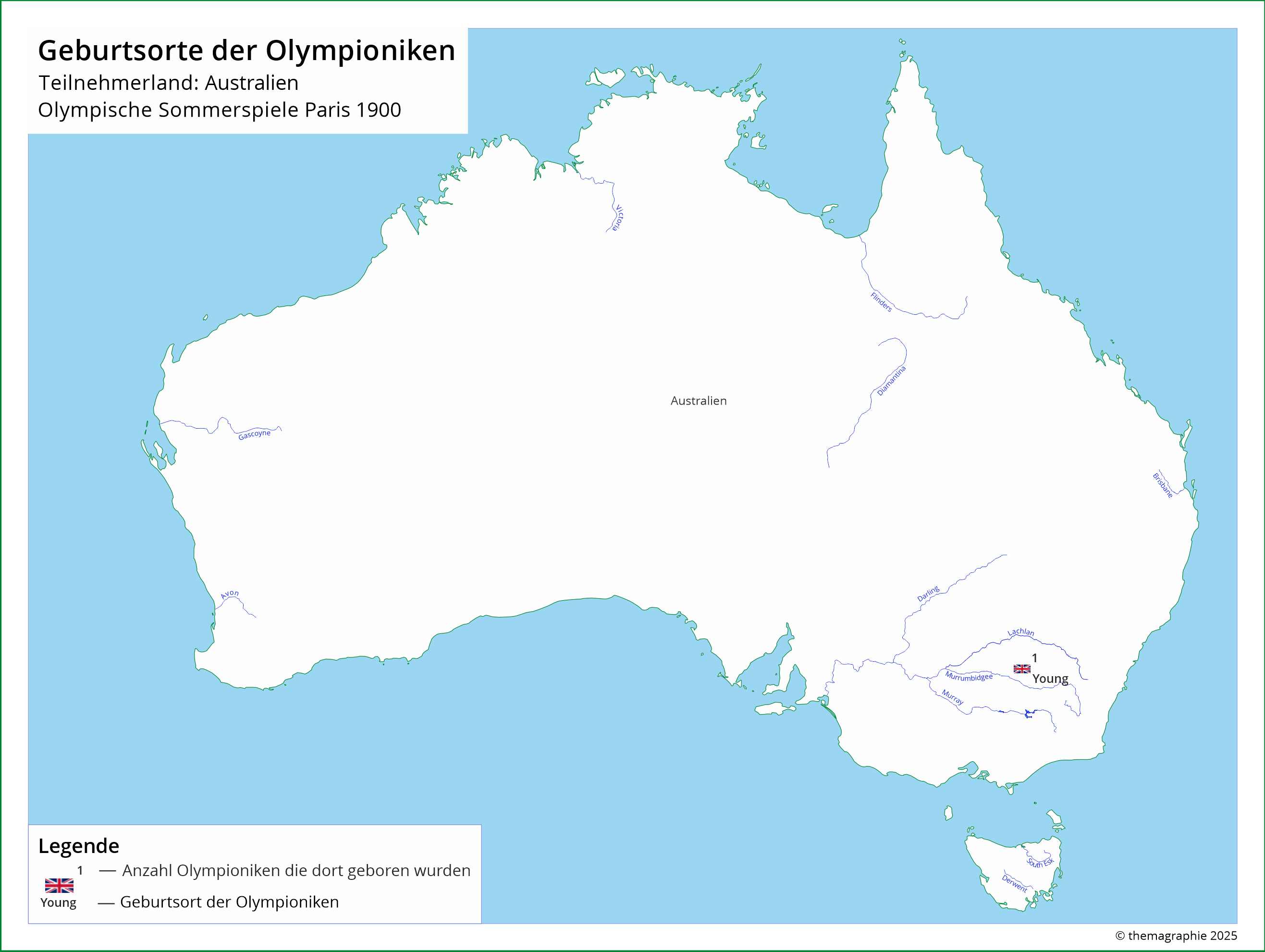 Geburtsorte Teilnehmer Australien