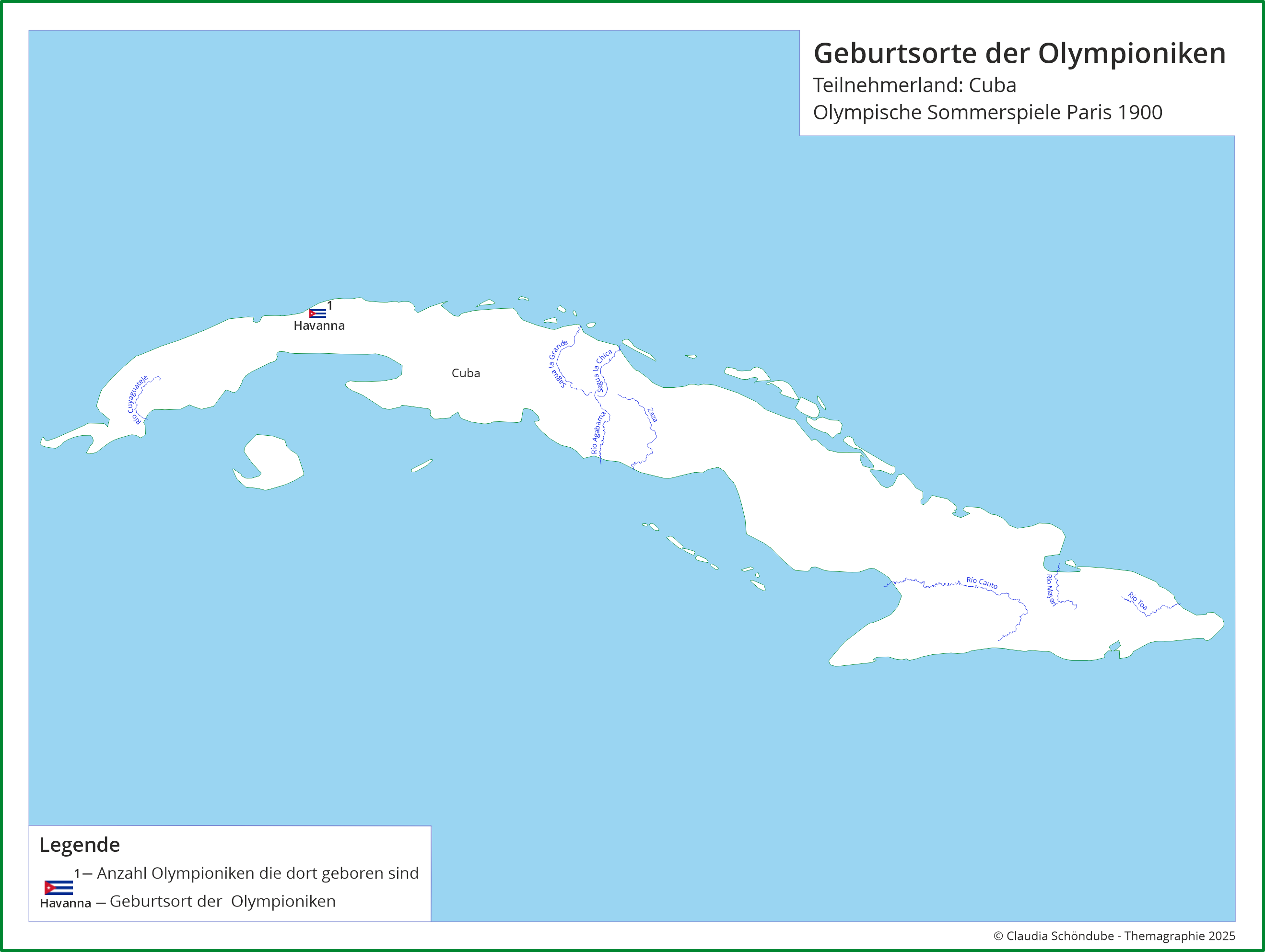 Geburtsorte Teilnehmer Cuba