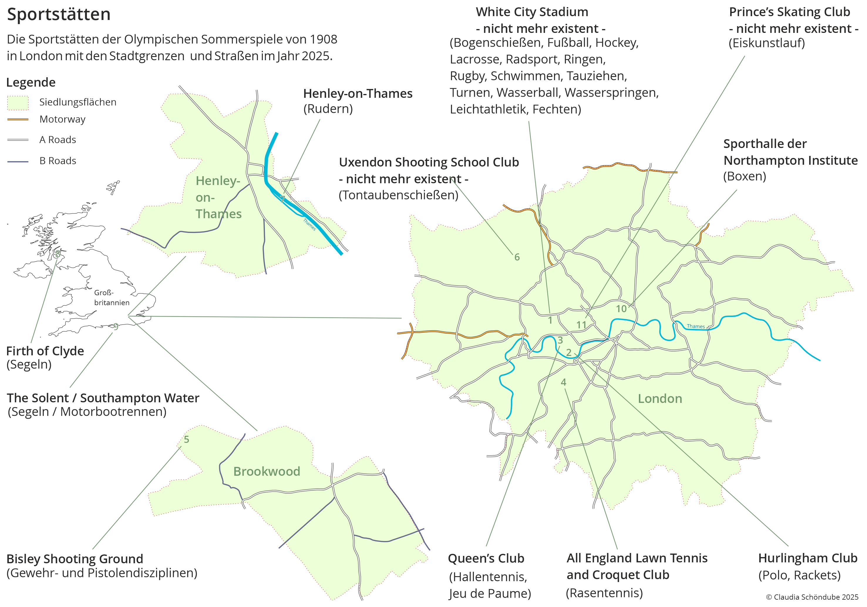 Sportstätten bei den Olympsichen Sommerspielen in Paris 1900