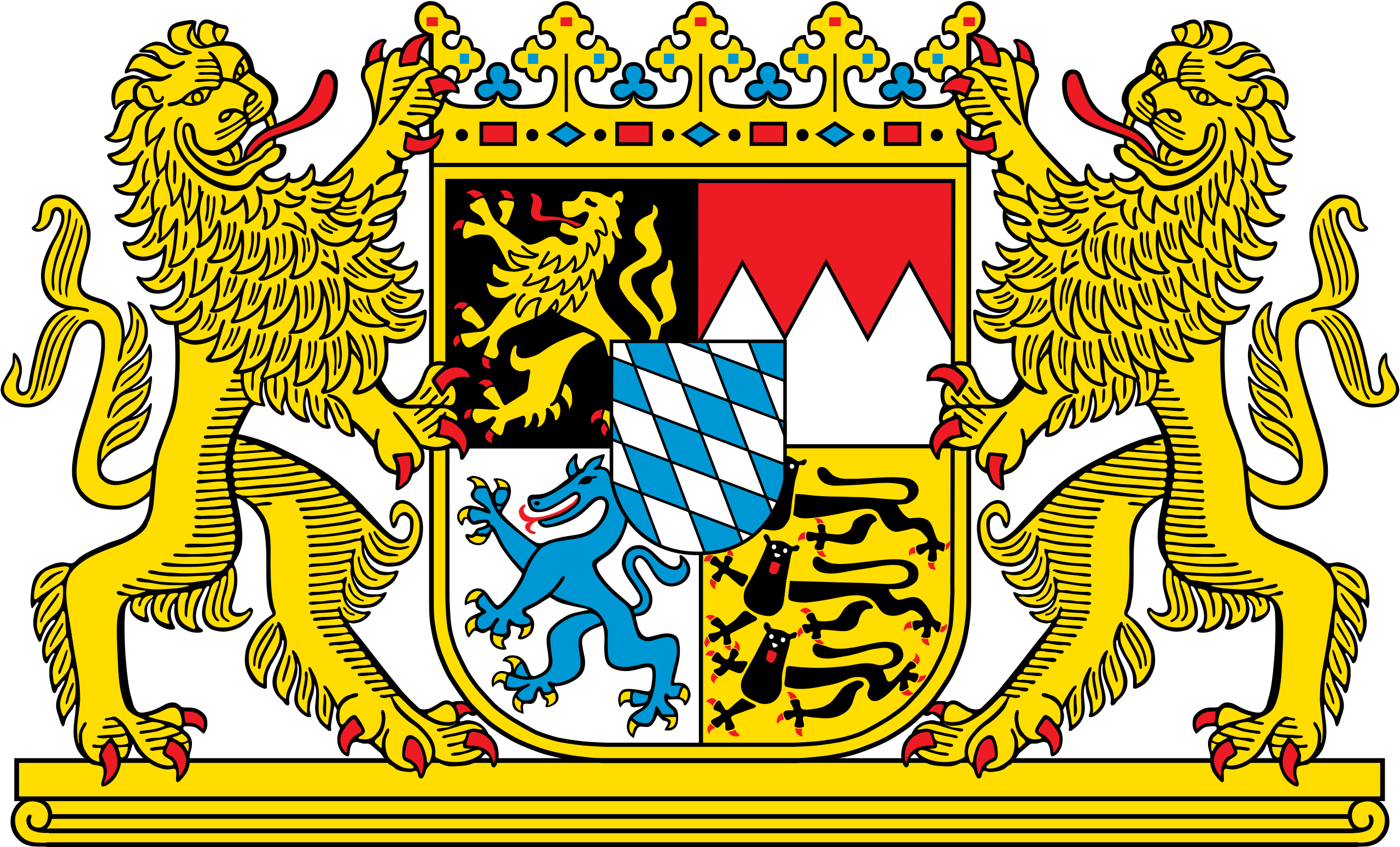 Wappen Bayerns groß